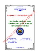 Khóa luận Phân tích công tác kế toán tài sản cố định hữu hình tại công ty xăng dầu petrolimex thừa thiên Huế