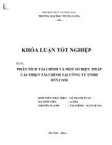 Khóa luận Phân tích tài chính và một số biện pháp cải thiện tài chính tại công ty TNHH HTV Com