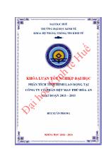 Khóa luận Phân tích tình hình lao động tại công ty cổ phần dệt may Phú Hòa An giai đoạn 2013 – 2015