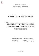 Khóa luận Phân tích tình hình tài chính công ty cổ phần chứng khoán Phượng Hoàng