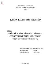 Khóa luận Phân tích tình hình tài chính tại công ty phát triển viễn thông truyền thông và dịch vụ