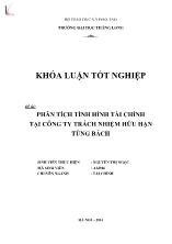 Khóa luận Phân tích tình hình tài chính tại công ty trách nhiệm hữu hạn Tùng Bách