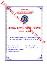 Khóa luận Phân tích tình hình tiêu thụ sản phẩm gạch tại công ty cổ phần gạch ngói Cầu Họ - Hà Tĩnh