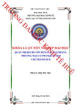 Khóa luận Quản trị rủi ro tín dụngtại ngânhàng thương mại cổ phần quân đội chi nhánh Huế