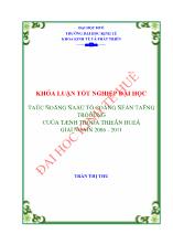 Khóa luận Tác động đầu tư công đến tăng trưởng của tỉnh thừa thiên Huế giai đoạn 2006 - 2011