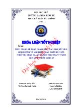 Khóa luận Thực trạng kế toán doanh thu, xác định kết qua kinh doanh và giải pháp hoàn thiện kế toán thuế thu nhập doanh nghiệp tại công ty TNHH dịch vụ khí đốt Nghệ An