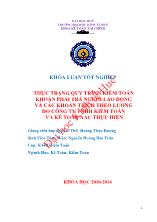 Khóa luận Thực trạng quy trình kiểm toán khoản phải trả người lao động và các khoản trích theo lương do công ty TNHH kiểm toán và kế toán AAC thực hiện