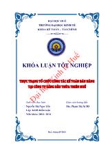 Khóa luận Thực trạng tổ chức công tác kế toán bán hàng tại công ty xăng dầu Thừa Thiên Huế