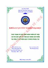 Khóa luận Thực trạng và giải pháp hoàn thiện kế toán chi phí sản xuất và tính giá thành sản phẩm tại công ty cổ phần gạch tuynen Phong Thu