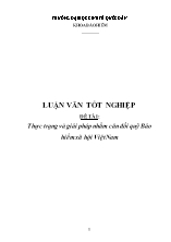 Khóa luận Thực trạng và giải pháp nhằm cân đối quỹ Bảo hiểm xã hội Việt Nam