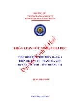 Khóa luận Tình hình tiêu thụ thủy hải sản trên địa bàn thị trấn cửa việt huyện Gio linh – Tỉnh Quảng Trị