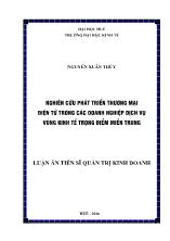 Luận án Nghiên cứu phát triển thương mại điện tử trong các doanh nghiệp dịch vụ vùng kinh tế trọng điểm miền trung