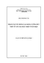 Luận án Pháp luật về chống lao động cưỡng bức nhìn từ góc độ phát triển toàn diện