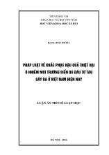 Luận án Pháp luật về khắc phục hậu quả thiệt hại ô nhiễm môi trường biển do dầu từ tàu gây ra ở Việt Nam hiện nay