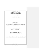 Luận án Pháp luật về tổ chức tài chính vi mô ở Việt Nam