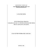 Luận án Quản lý hoạt ðộng tham gia xã hội hoá giáo dục của trường trung học phổ thông khu vực đồng bằng sông hồng