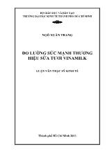 Luận văn Đo lường sức mạnh thương hiệu sữa tươi Vinamilk