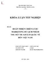 Luận văn Hoàn thiện chiến lược marketing du lịch nhằm thu hút du khách quốc tế đến Việt Nam