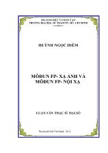 Luận văn Môđun fp - Xạ ảnh và môđun fp - nội xạ