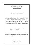 Luận văn Nghiên cứu nhân tố ảnh hưởng đến nhu cầu vốn lưu động của các doanh nghiệp được niêm yết trên thị trường chứng khoán Việt Nam