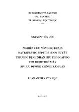 Luận văn Nghiên cứu nồng độ brain natriuretic peptide (bnp) huyết thanh ở bệnh nhân phù phổi cấp do tim được thở máy áp lực dương không Xâm Lấn