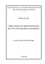 Luận văn Phân tích ba tác phẩm cho đàn bầu hoà tấu cùng dàn nhạc giao hưởng