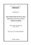 Luận văn Phát triển kinh tế trang trại trên địa bàn huyện Lệ Thủy, tỉnh Quảng Bình