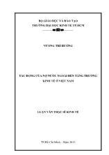Luận văn Tác động của nợ nước ngoài đến tăng trưởng kinh tế Việt Nam