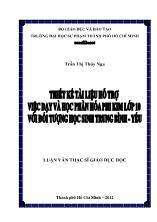 Luận văn Thiết kế tài liệu hỗ trợ việc dạy và học phần hóa phi kim lớp 10 với đối tượng học sinh trung bình – yếu