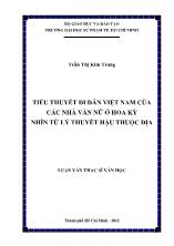 Luận văn Tiểu thuyết di dân Việt Nam của các nhà văn nữ ở hoa kỳ nhìn từ lý thuyết hậu thuộc địa