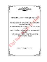 Nghiên cứu các nhân tố ảnh hưởng đến xu hướng sử dụng dịch vụ tiền gửi tiết kiệm của khách hàng cá nhân tại ngân hàng thương mại cổ phần đông Á chi nhánh Huế