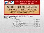 Nghiên cứu sự hài lòng của người tiêu dùng về nước khoáng Lavie