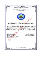 Quy trình kiểm toán khoản mục doanh thu bán hàng và cung cấp dịch vụ tại công ty TNHH kiểm toán và kế toán AAC