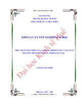 Thực trạng đói nghèo của các hộ gia đình dân tộc cơ tu tại xã Sông kôn, huyện Đông giang, tỉnh Quảng Nam