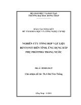 Báo cáo Nghiên cứu tổng hợp vật liệu bentonit biến tính, ứng dụng hấp phụ phốtpho trong nước