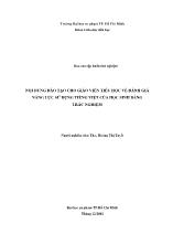 Báo cáo Nội dung đào tạo cho giáo viên tiểu học về đánh giá năng lực sử dụng tiếng Việt của học sinh bằng trắc nghiệm