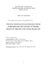 Báo cáo Phương pháp đại số giải phương trình Schrodinger cho nguyên tử hydro trong từ trường với cường độ bất kỳ