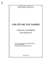 Chuyên đề Chăm sóc người bệnh tăng huyết áp