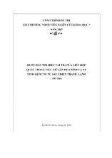 Đề tài Bước đầu tìm hiếu vai trò của Liên Hợp Quốc trong việc giữ gìn hòa bình và an ninh quốc tế từ sau chiến tranh lạnh (1989-2006)