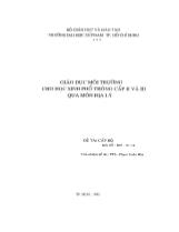 Đề tài Giáo dục môi trường cho học sinh phổ thông cấp II và III qua môn địa lý