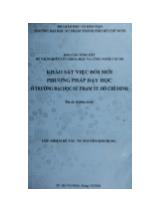 Đề tài Khảo sát việc đổi mới phương pháp dạy học ở trường đại học sư phạm TP. Hồ Chí Minh