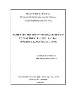 Đề tài Nghiên cứu một số chủ trương, chính sách về phát triển giáo dục - đào tạo vùng Đồng bằng sông Cửu Long