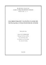 Đề tài Quan điểm về đạo đức và lối sống của sinh viên trường Đại học sư phạm thành phố Hồ Chí Minh