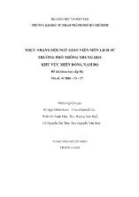 Đề tài Thực trạng đội ngũ giáo viên môn lịch sử trường phổ thông trung học khu vực miền Đồng Nam Bộ