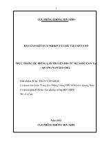 Đề tài Thực trạng dự phòng lây truyền HIV từ mẹ sang con tại Quảng Nam 2011-2012