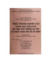 Đề tài Thực trạng nghiên cứu khoa học giáo dục của sinh viên trường Đại học sư phạm thành phố Hồ Chí Minh