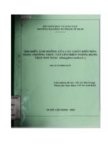 Đề tài Tìm hiểu ảnh hưởng của các chất điều hòa tăng trưởng thực vật lên hiện tượng rụng trái non xoài (Mangifera indica L.)