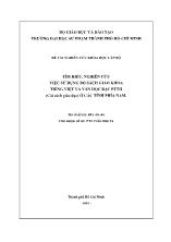 Đề tài Tìm hiểu, nghiên cứu việc sử dụng bộ sách giáo khoa tiếng Việt và văn học bậc PTTH (cải cách giáo dục) ở các tỉnh phía nam