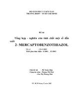 Đề tài Tổng hợp - Nghiên cứu tính chất một số dẫn xuất 2- Mercaptobenzothiazol