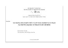 Đề tài Xây dựng chuẩn kiến thức và kỹ năng nghiệp vụ sư phạm tại trường Đại học sư phạm TP. Hồ Chí Minh